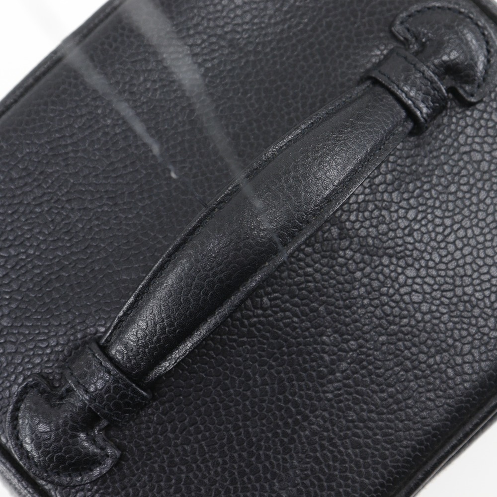 CHANEL Black Caviar Leather Logo Pouch - Picture 4 of 13